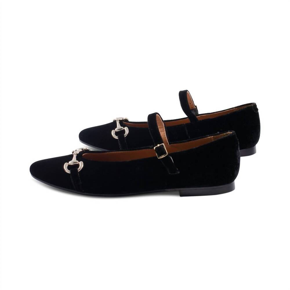 NEW PAPANATAS women's buckle mary jane in black velvet